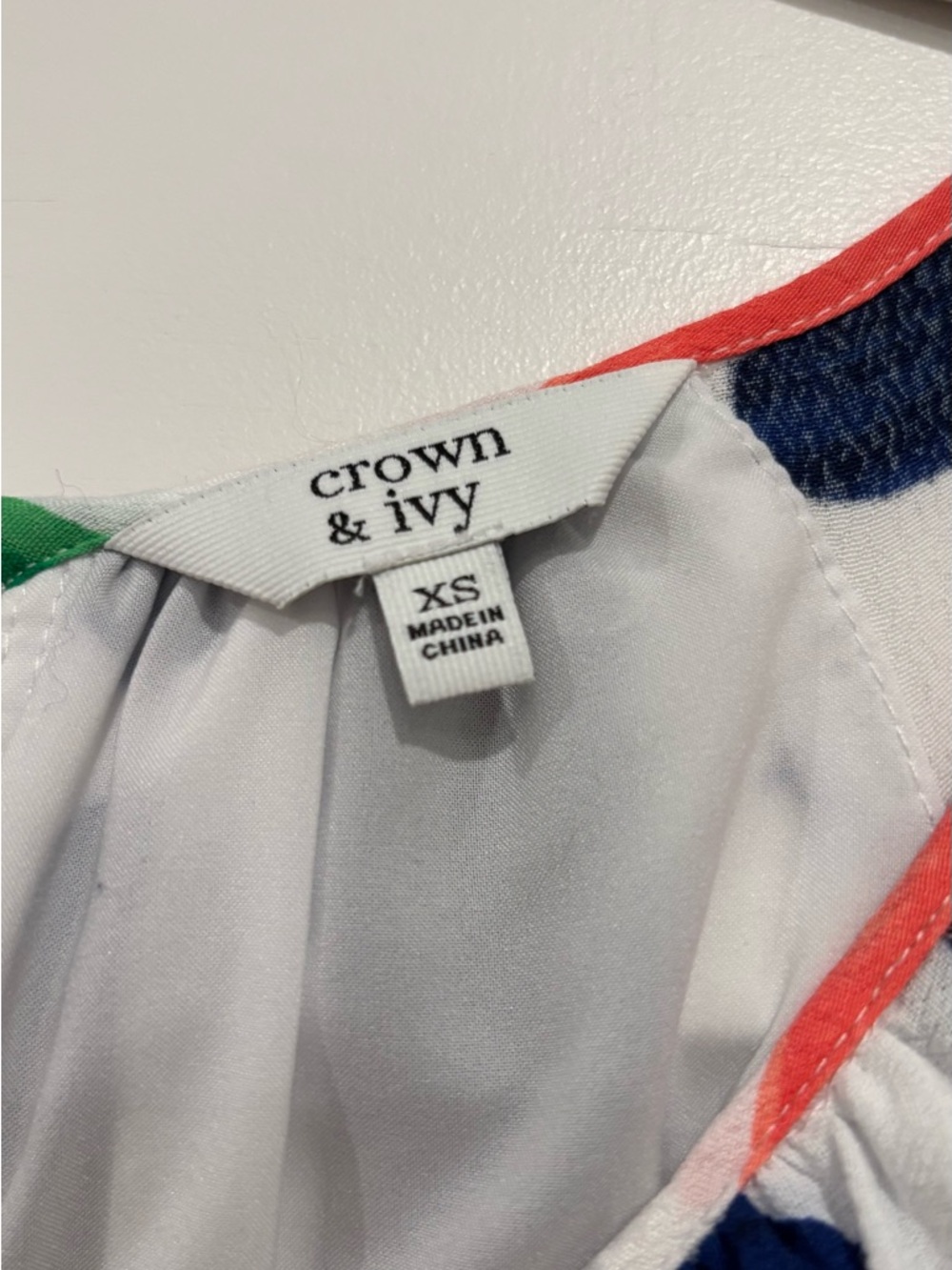 crown & ivy White Multicolor Brushstroke Casual Dress - Picture 2 of 3